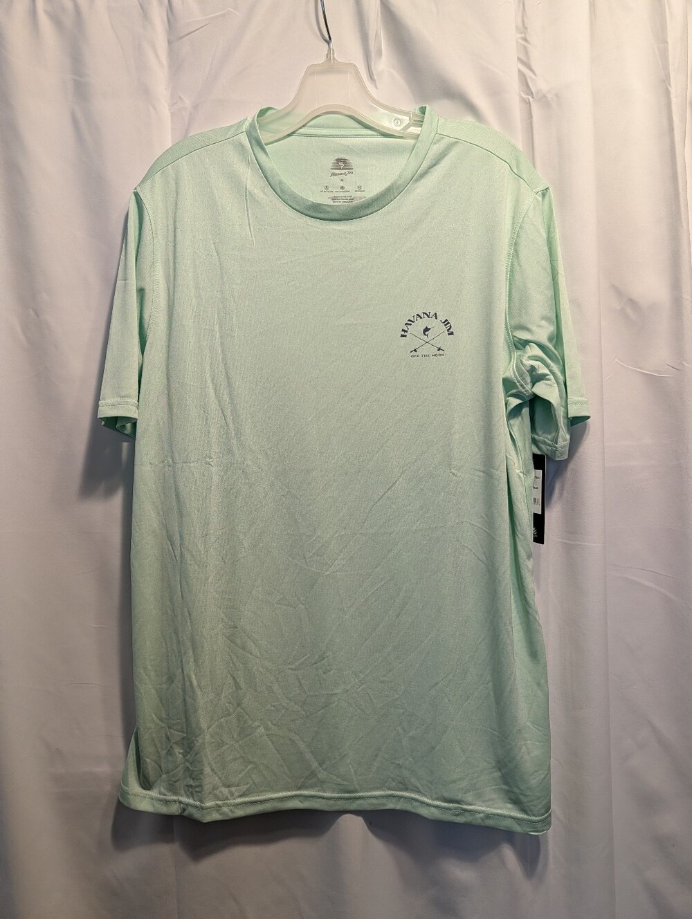 NWT. Men's Havana Jim Cool Tech T-shirt. Mint Green. Medium